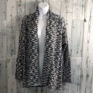 Casual Express Open Front Crochet Cardigan NWT Large